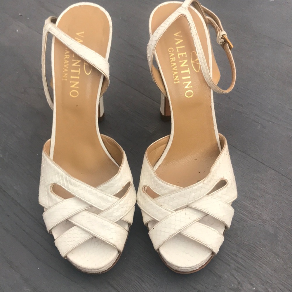 Valentino barely worn snake shoes